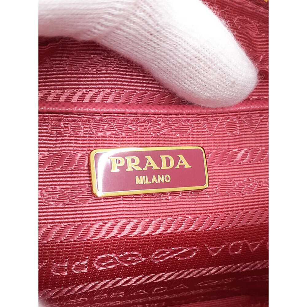Prada Ribbon Crossbody Leather Shoulder Camera Saffiano Pink Bag - Picture 8 of 9